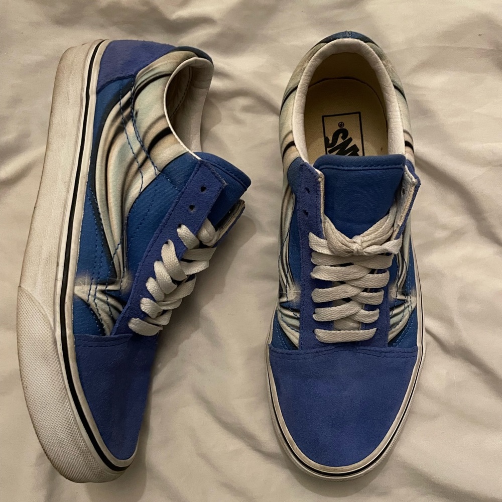 Vans Old Skool Blue Airbrush Limited Edition Skate Shoes Size 7 Men’s